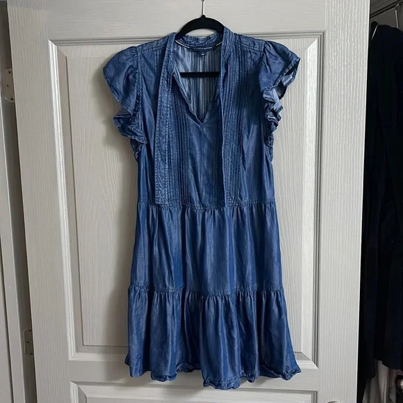 Tommy Hilfiger | Dresses | Tommy Hilfiger Dresses Tommy Hilfiger Dark Denim  Chambray Tiered Tunic Dress | Poshmark